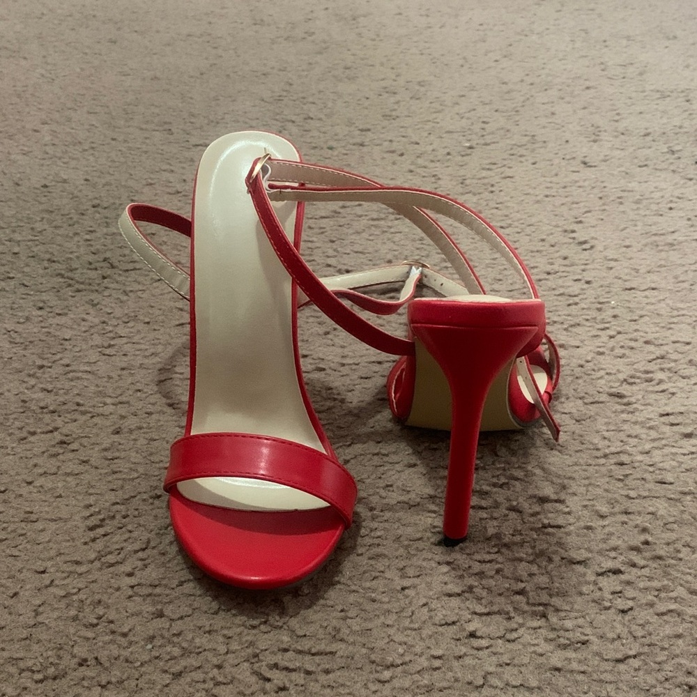 SHEIN Red Strappy Heels